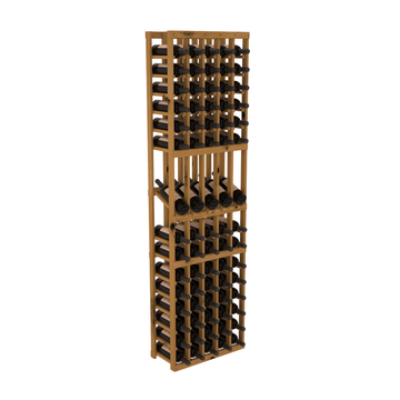 InstaCellar - 5 Column Display Row Rack in Knotty Alder Oak stained without WineSafe™ Satin Sealant