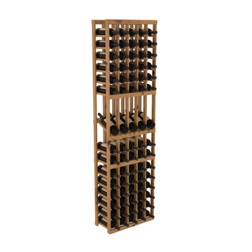 InstaCellar - 5 Column Display Row Rack in Knotty Alder Oak stained with WineSafe™ Satin Sealant