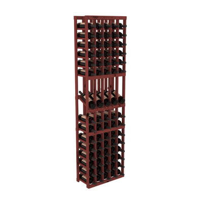 InstaCellar - 5 Column Display Row Rack in Knotty Alder Cherry stained without WineSafe™ Satin Sealant