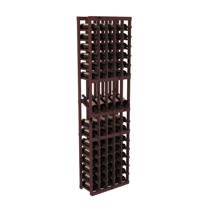 InstaCellar - 5 Column Display Row Rack in Knotty Alder Walnut stained without WineSafe™ Satin Sealant