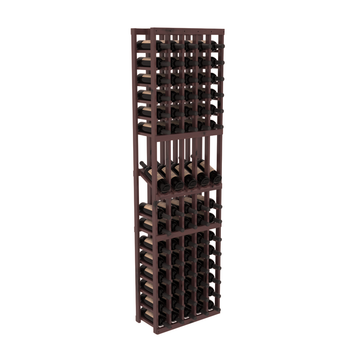 InstaCellar - 5 Column Display Row Rack in Knotty Alder Walnut stained with WineSafe™ Satin Sealant