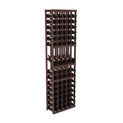 InstaCellar - 5 Column Display Row Rack in Knotty Alder Walnut stained with WineSafe™ Satin Sealant