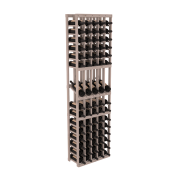 InstaCellar - 5 Column Display Row Rack in Knotty Alder Greywash stained without WineSafe™ Satin Sealant