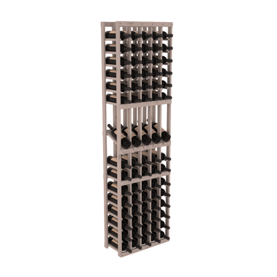 InstaCellar - 5 Column Display Row Rack in Knotty Alder Greywash stained without WineSafe™ Satin Sealant