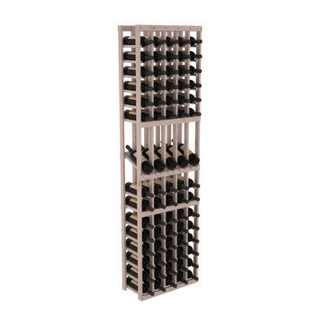 InstaCellar - 5 Column Display Row Rack in Knotty Alder Greywash stained with WineSafe™ Satin Sealant