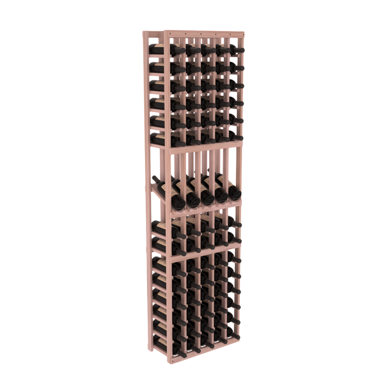 InstaCellar - 5 Column Display Row Rack in Grand Mahogany Unstained with WineSafe™ Satin Sealant