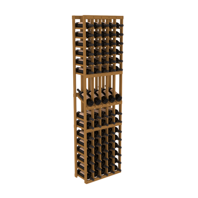 InstaCellar - 5 Column Display Row Rack in Grand Mahogany Oak stained without WineSafe™ Satin Sealant