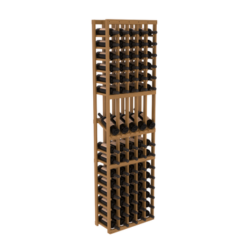 InstaCellar - 5 Column Display Row Rack in Grand Mahogany Oak stained with WineSafe™ Satin Sealant