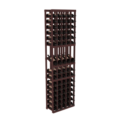 InstaCellar - 5 Column Display Row Rack in Grand Mahogany Walnut stained without WineSafe™ Satin Sealant