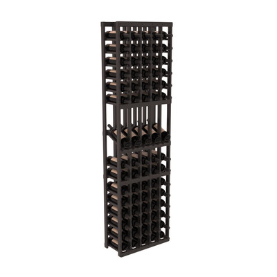 InstaCellar - 5 Column Display Row Rack in Grand Mahogany Black stained with WineSafe™ Satin Sealant