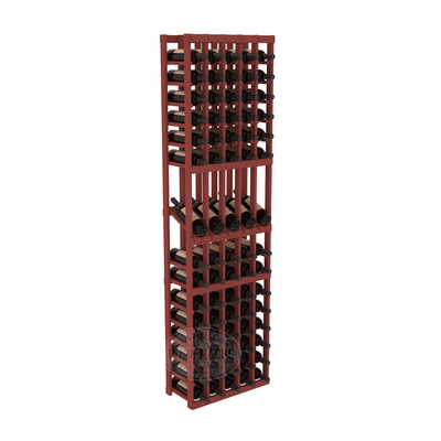 InstaCellar - 5 Column Display Row Rack in Ponderosa Pine Cherry stained without WineSafe™ Satin Sealant