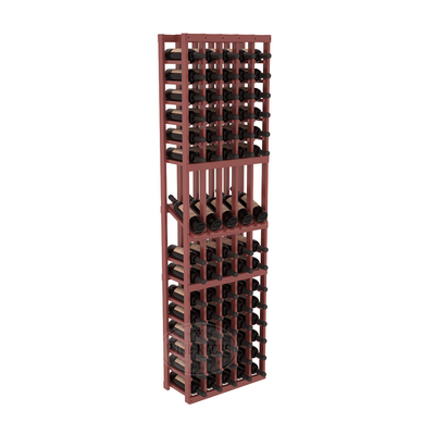 InstaCellar - 5 Column Display Row Rack in Ponderosa Pine Cherry stained with WineSafe™ Satin Sealant