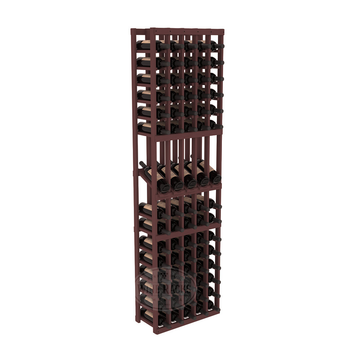 InstaCellar - 5 Column Display Row Rack in Ponderosa Pine Walnut stained without WineSafe™ Satin Sealant