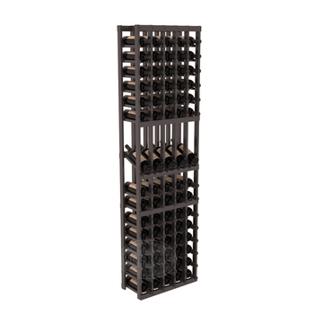 InstaCellar - 5 Column Display Row Rack in Ponderosa Pine Black stained with WineSafe™ Satin Sealant