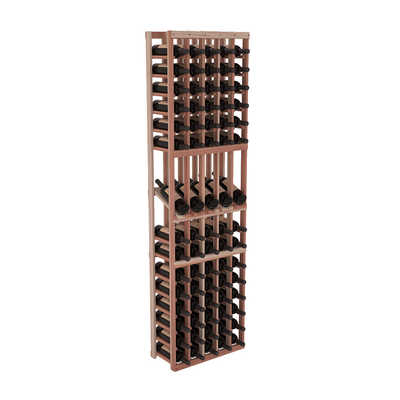 InstaCellar - 5 Column Display Row Rack in Premium Redwood Unstained without WineSafe™ Satin Sealant