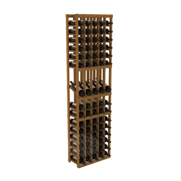 InstaCellar - 5 Column Display Row Rack in Premium Redwood Oak stained without WineSafe™ Satin Sealant