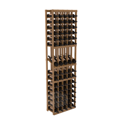 InstaCellar - 5 Column Display Row Rack in Premium Redwood Oak stained with WineSafe™ Satin Sealant