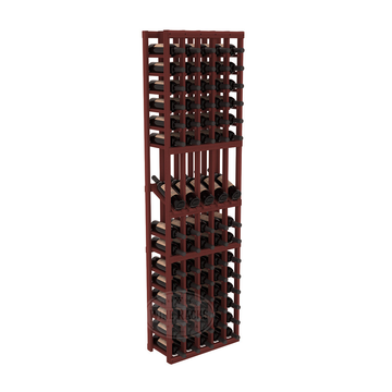 InstaCellar - 5 Column Display Row Rack in Premium Redwood Cherry stained without WineSafe™ Satin Sealant