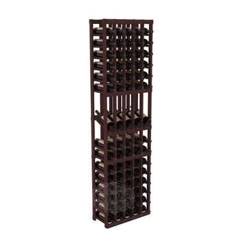 InstaCellar - 5 Column Display Row Rack in Premium Redwood Walnut stained without WineSafe™ Satin Sealant