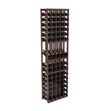 InstaCellar - 5 Column Display Row Rack in Premium Redwood Walnut stained with WineSafe™ Satin Sealant