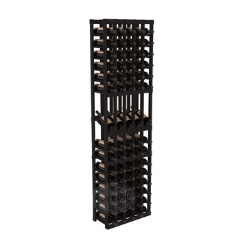 InstaCellar - 5 Column Display Row Rack in Premium Redwood Black stained without WineSafe™ Satin Sealant