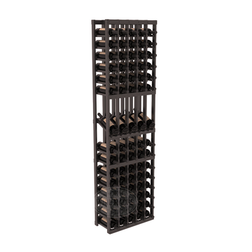 InstaCellar - 5 Column Display Row Rack in Premium Redwood Black stained with WineSafe™ Satin Sealant