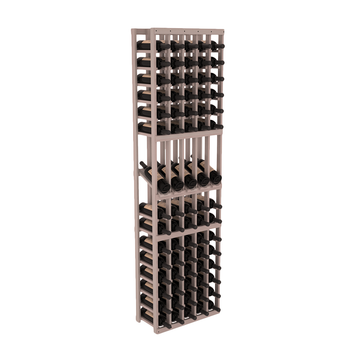 InstaCellar - 5 Column Display Row Rack in Premium Redwood Greywash stained with WineSafe™ Satin Sealant