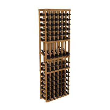 InstaCellar - 6 Column Display Row Rack in Knotty Alder Oak stained without WineSafe™ Satin Sealant