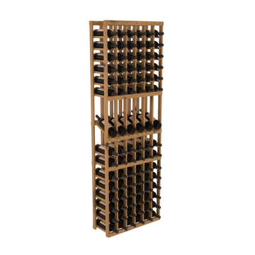 InstaCellar - 6 Column Display Row Rack in Knotty Alder Oak stained with WineSafe™ Satin Sealant