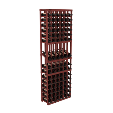 InstaCellar - 6 Column Display Row Rack in Knotty Alder Cherry stained without WineSafe™ Satin Sealant