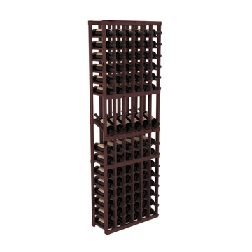 InstaCellar - 6 Column Display Row Rack in Knotty Alder Walnut stained without WineSafe™ Satin Sealant