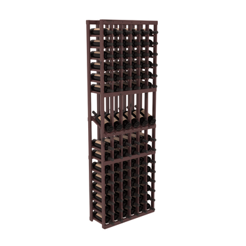 InstaCellar - 6 Column Display Row Rack in Knotty Alder Walnut stained with WineSafe™ Satin Sealant