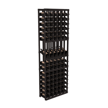 InstaCellar - 6 Column Display Row Rack in Knotty Alder Black stained without WineSafe™ Satin Sealant