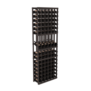 InstaCellar - 6 Column Display Row Rack in Knotty Alder Black stained with WineSafe™ Satin Sealant