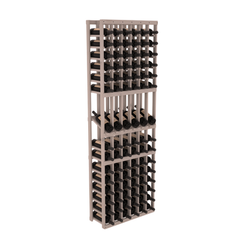 InstaCellar - 6 Column Display Row Rack in Knotty Alder Greywash stained without WineSafe™ Satin Sealant