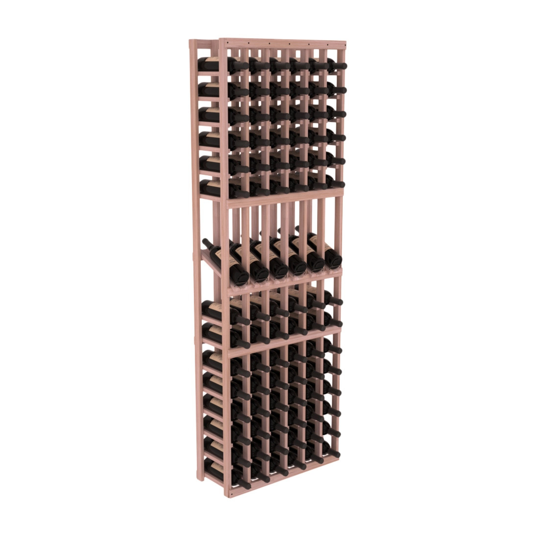InstaCellar - 6 Column Display Row Rack in Grand Mahogany Unstained without WineSafe™ Satin Sealant
