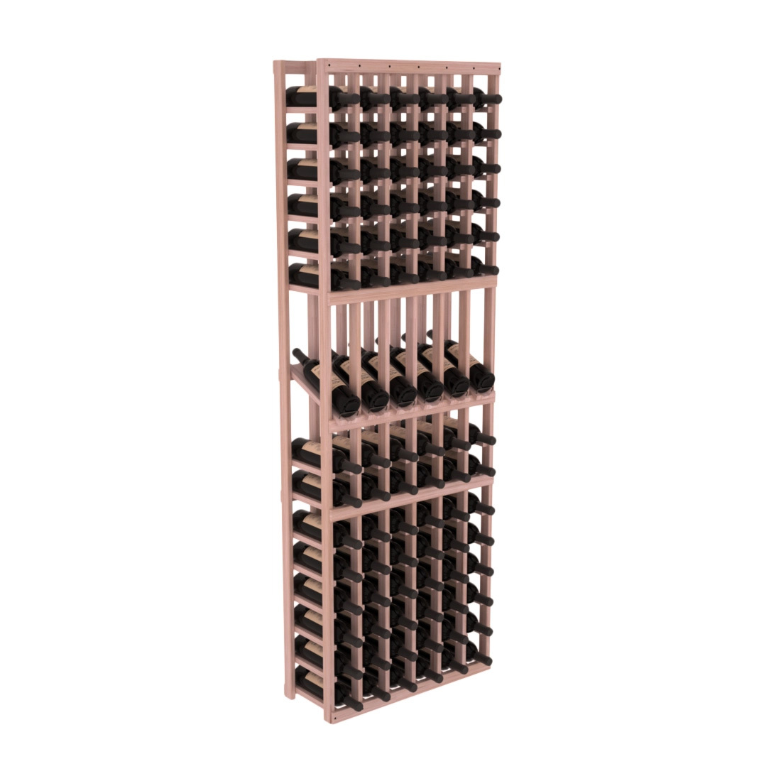 InstaCellar - 6 Column Display Row Rack in Grand Mahogany Unstained with WineSafe™ Satin Sealant