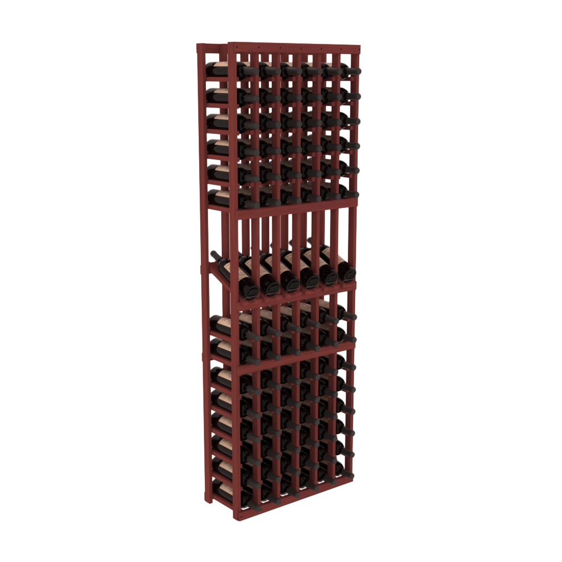 InstaCellar - 6 Column Display Row Rack in Grand Mahogany Cherry stained without WineSafe™ Satin Sealant