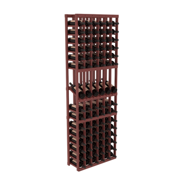 InstaCellar - 6 Column Display Row Rack in Grand Mahogany Cherry stained with WineSafe™ Satin Sealant