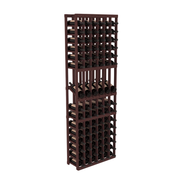 InstaCellar - 6 Column Display Row Rack in Grand Mahogany Walnut stained without WineSafe™ Satin Sealant
