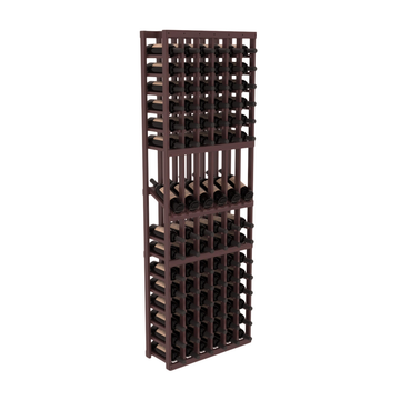 InstaCellar - 6 Column Display Row Rack in Grand Mahogany Walnut stained with WineSafe™ Satin Sealant