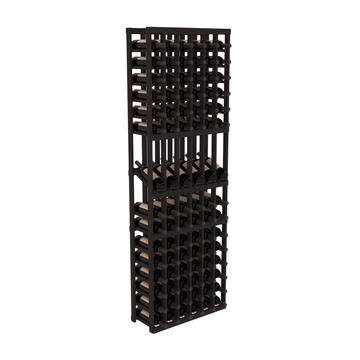 InstaCellar - 6 Column Display Row Rack in Grand Mahogany Black stained without WineSafe™ Satin Sealant