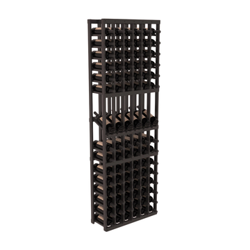 InstaCellar - 6 Column Display Row Rack in Grand Mahogany Black stained with WineSafe™ Satin Sealant