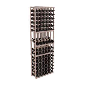 InstaCellar - 6 Column Display Row Rack in Grand Mahogany Greywash stained without WineSafe™ Satin Sealant