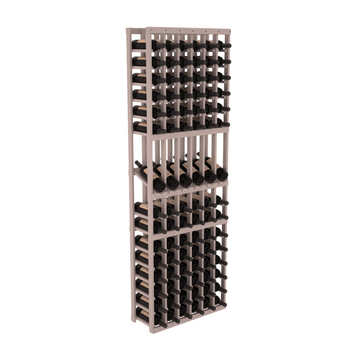 InstaCellar - 6 Column Display Row Rack in Grand Mahogany Greywash stained with WineSafe™ Satin Sealant