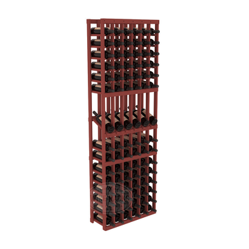 InstaCellar - 6 Column Display Row Rack in Ponderosa Pine Cherry stained without WineSafe™ Satin Sealant