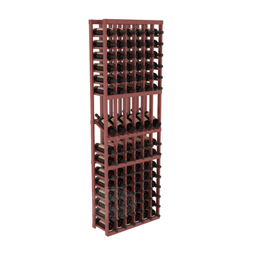 InstaCellar - 6 Column Display Row Rack in Ponderosa Pine Cherry stained with WineSafe™ Satin Sealant