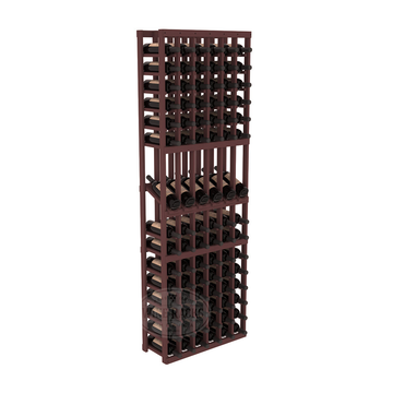 InstaCellar - 6 Column Display Row Rack in Ponderosa Pine Walnut stained without WineSafe™ Satin Sealant