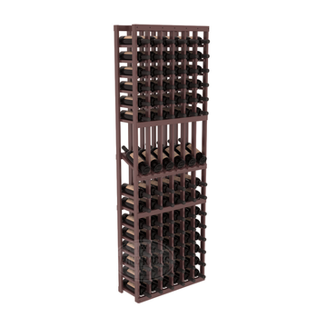 InstaCellar - 6 Column Display Row Rack in Ponderosa Pine Walnut stained with WineSafe™ Satin Sealant