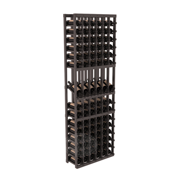 InstaCellar - 6 Column Display Row Rack in Ponderosa Pine Black stained with WineSafe™ Satin Sealant